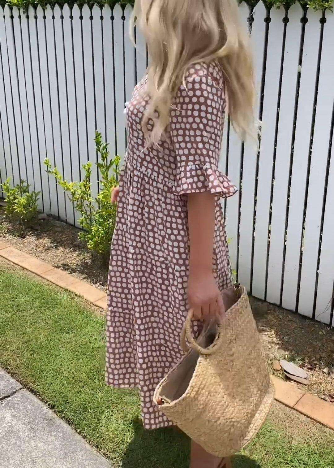 Nicola Short-Sleeve Midi Dress