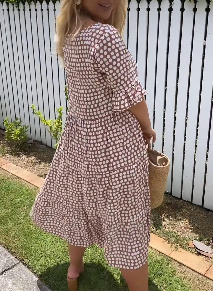 Nicola Short-Sleeve Midi Dress