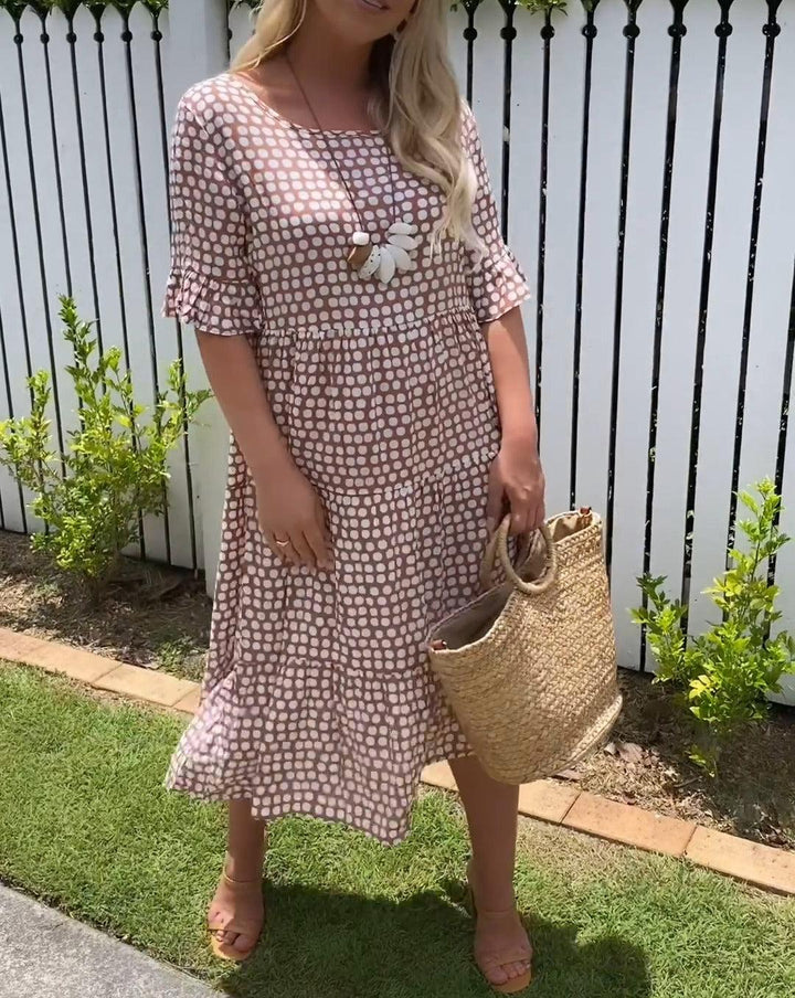 Nicola Short-Sleeve Midi Dress