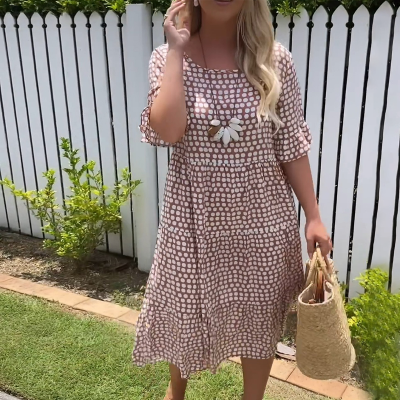 Nicola Short-Sleeve Midi Dress