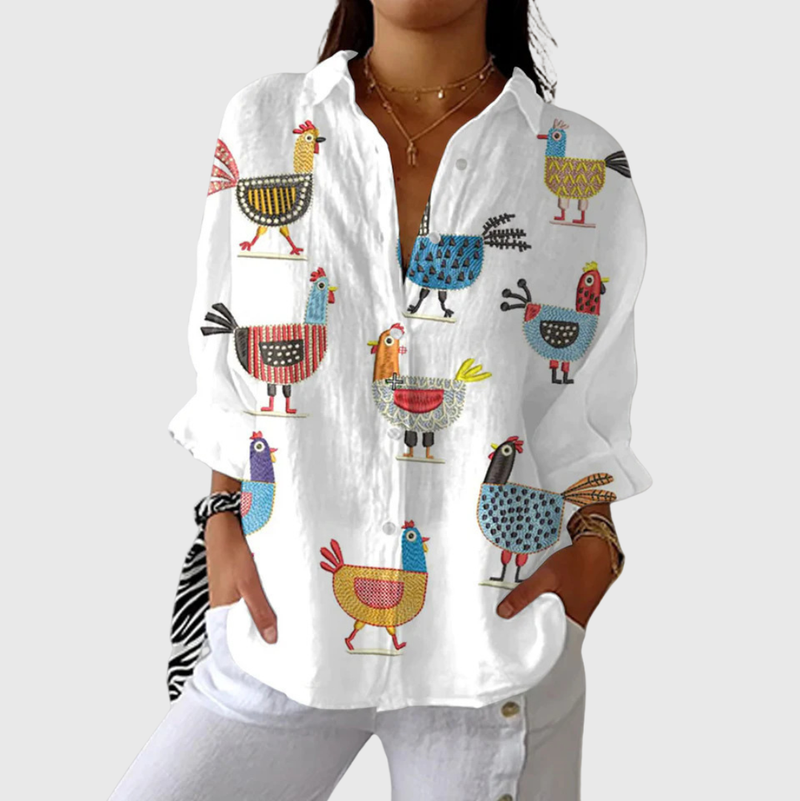 Colourful Printed Lightweight Blouse — Style 27