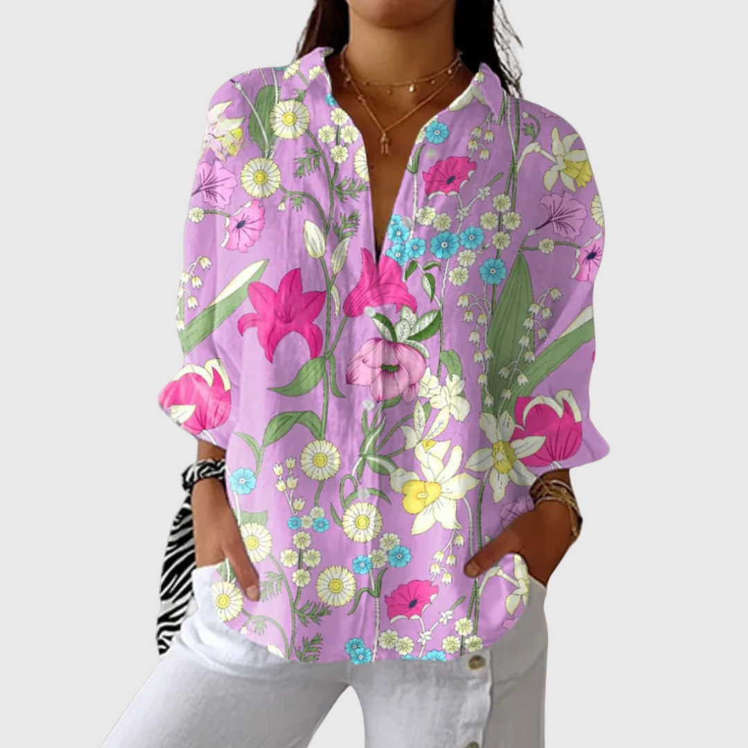 Colourful Printed Lightweight Blouse — Style 20