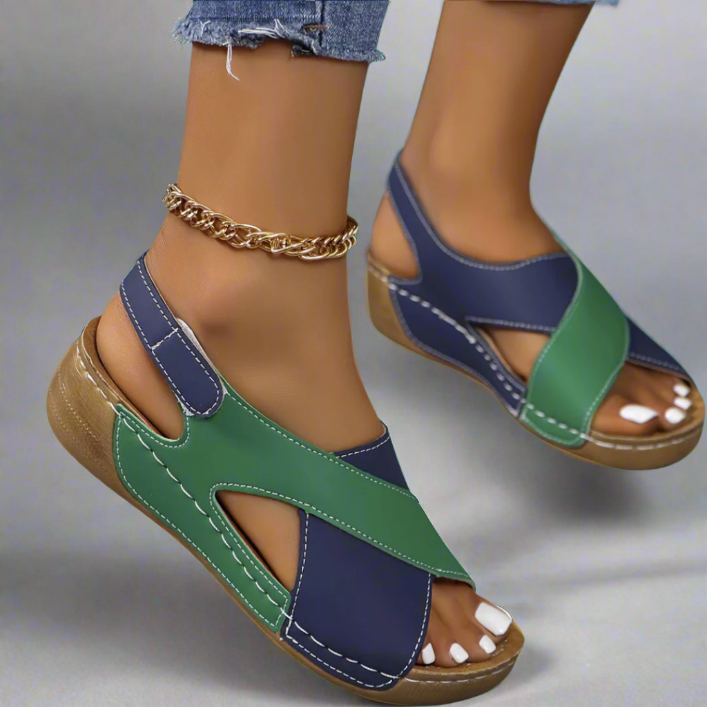 Kendra | Colour-Block Orthopedic Sandals