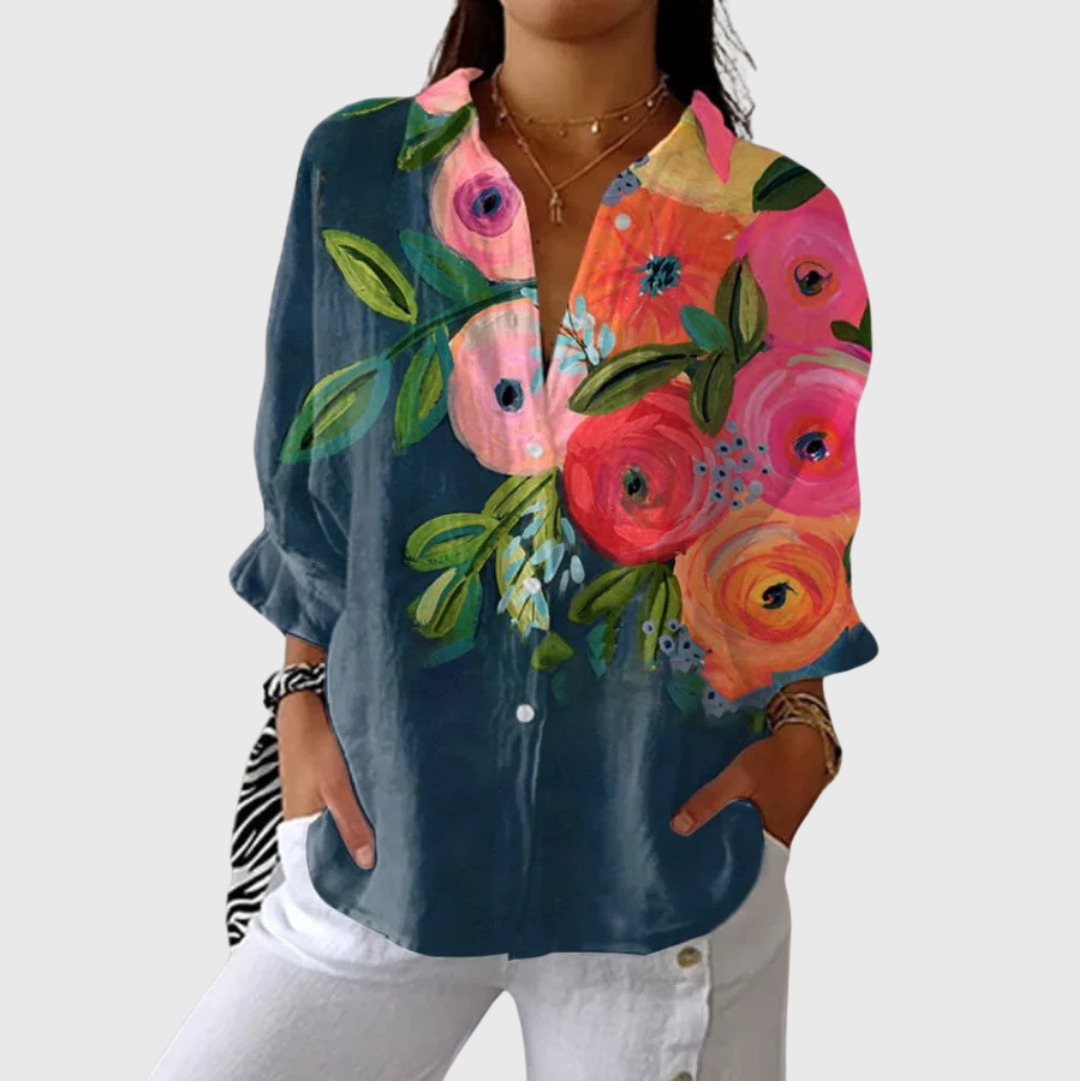Colourful Printed Lightweight Blouse — Style 32