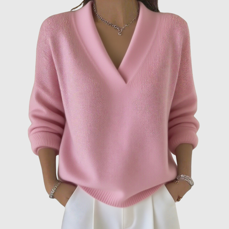 Faye | Soft V-Neck Jumper, Relaxed Fit