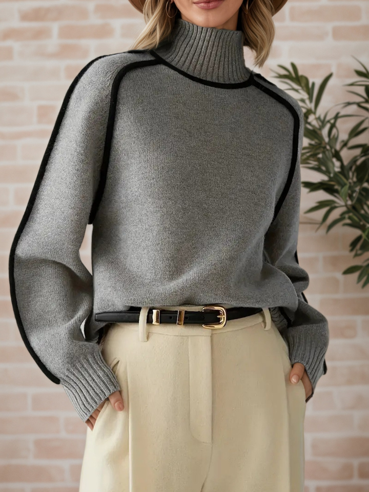 Donna | Elegant Standing-Collar Jumper