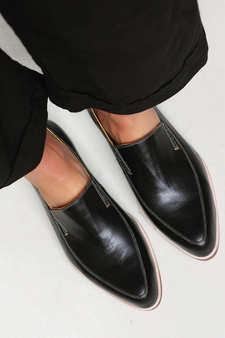 Zofia | Black Patchwork Moccasin