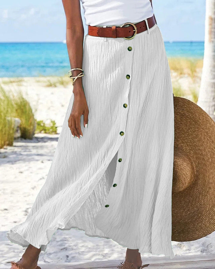Syndy | Flowing Button Skirt