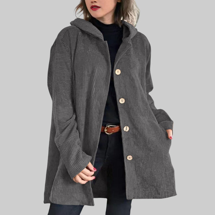 Cordia | Hooded Corduroy Quilted Jacket
