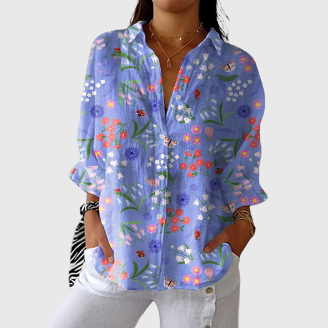 Colourful Printed Lightweight Blouse — Style 24