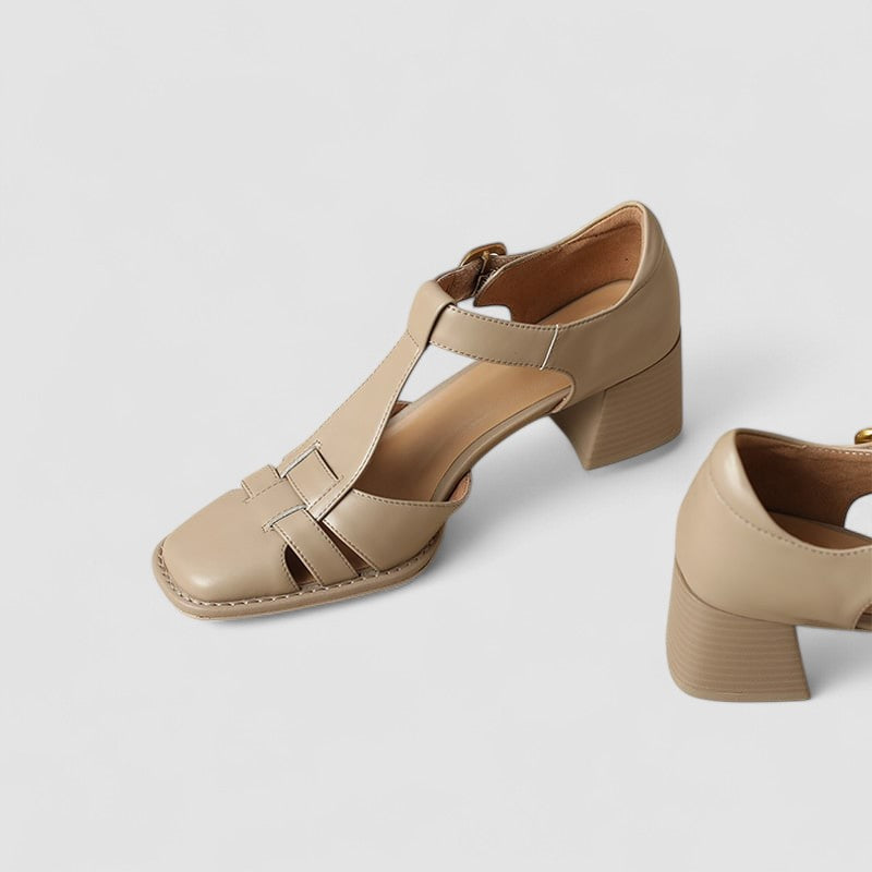 Scarlett | Orthopedic T-Strap Block-Heel Sandals