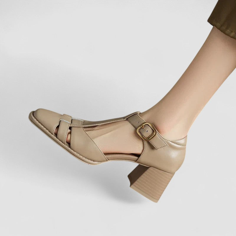 Scarlett | Orthopedic T-Strap Block-Heel Sandals