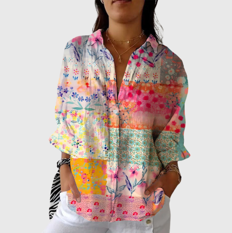 Colourful Printed Lightweight Blouse — Style 21