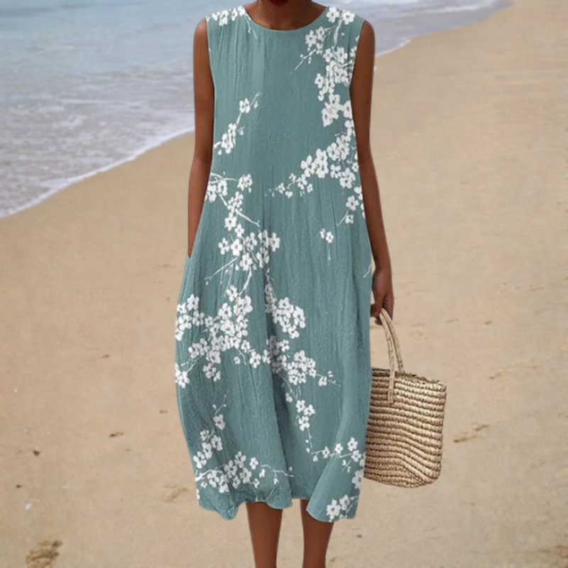 Sleeveless Summer Dress, Comfortable Fit — Style 17