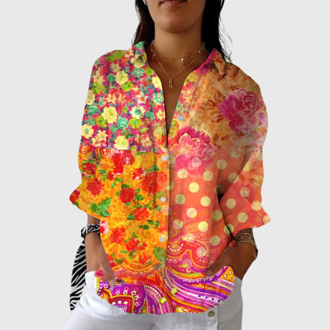Colourful Printed Lightweight Blouse — Style 11