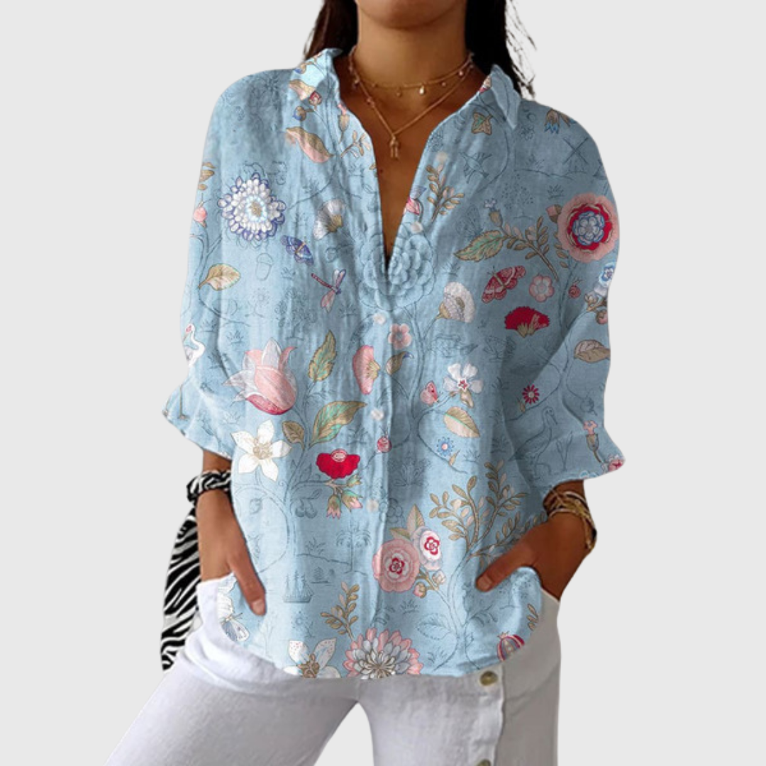 Colourful Printed Lightweight Blouse — Style 31