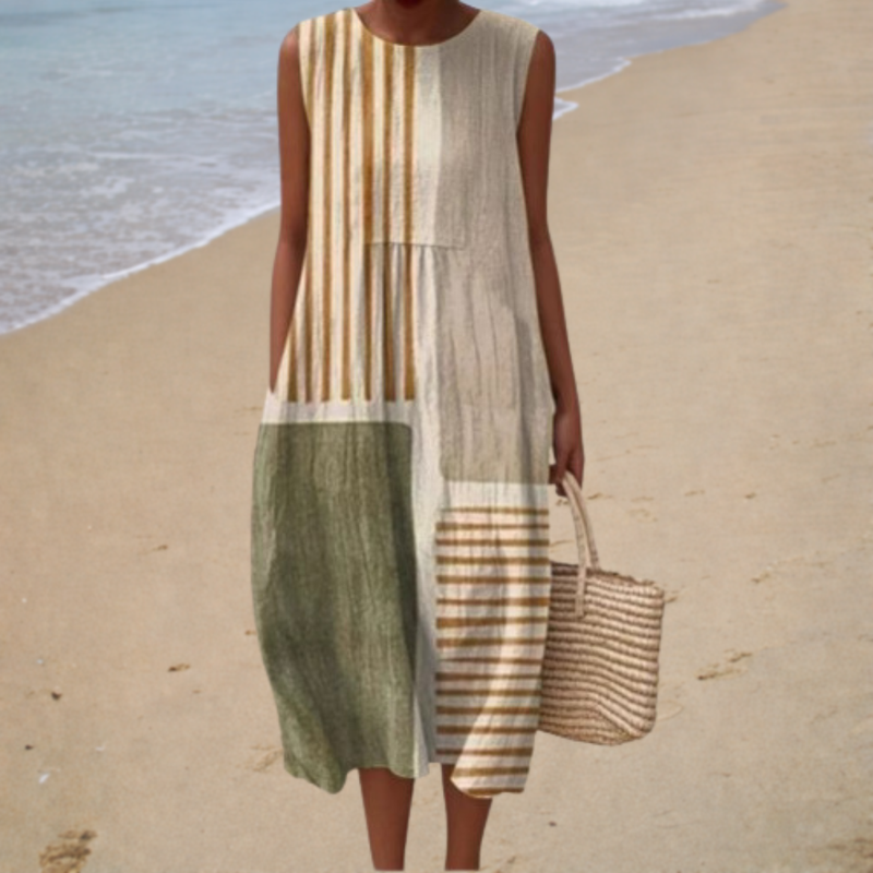 Sleeveless Summer Dress, Comfortable Fit — Style 18