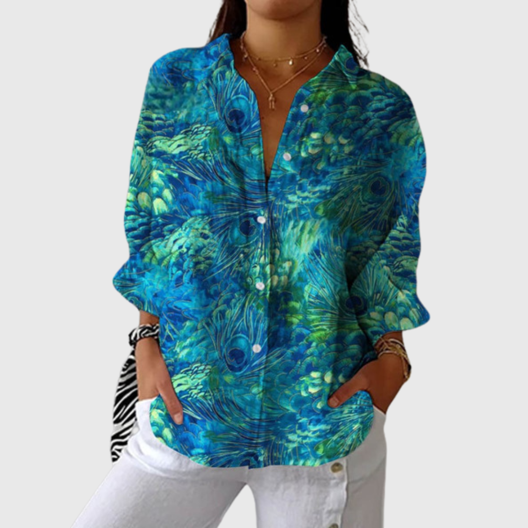 Colourful Printed Lightweight Blouse — Style 12