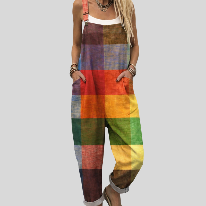 Colourful Patchwork Dungarees