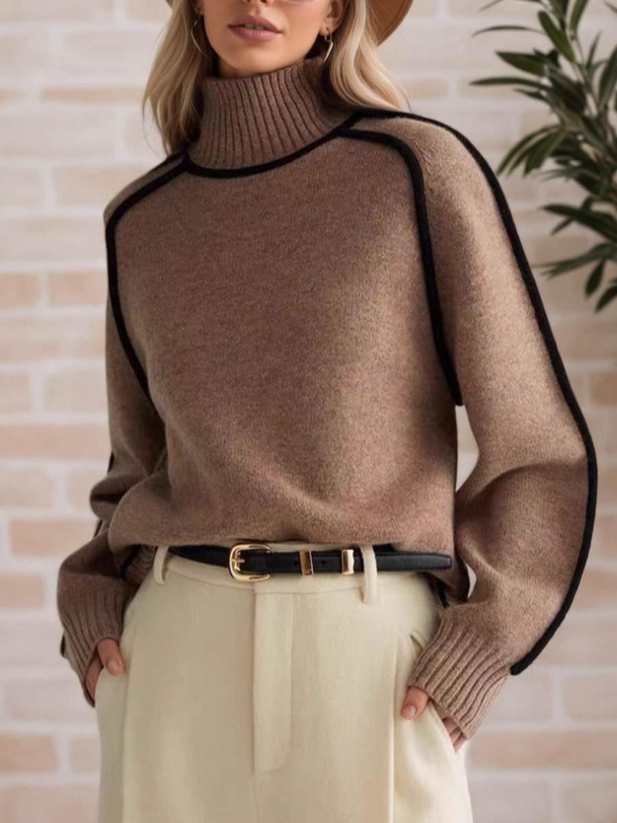 Donna | Elegant Standing-Collar Jumper