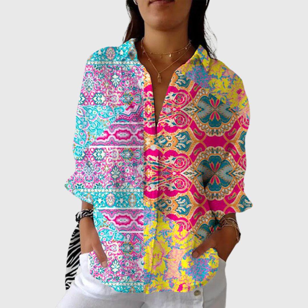 Colourful Printed Lightweight Blouse — Style 19