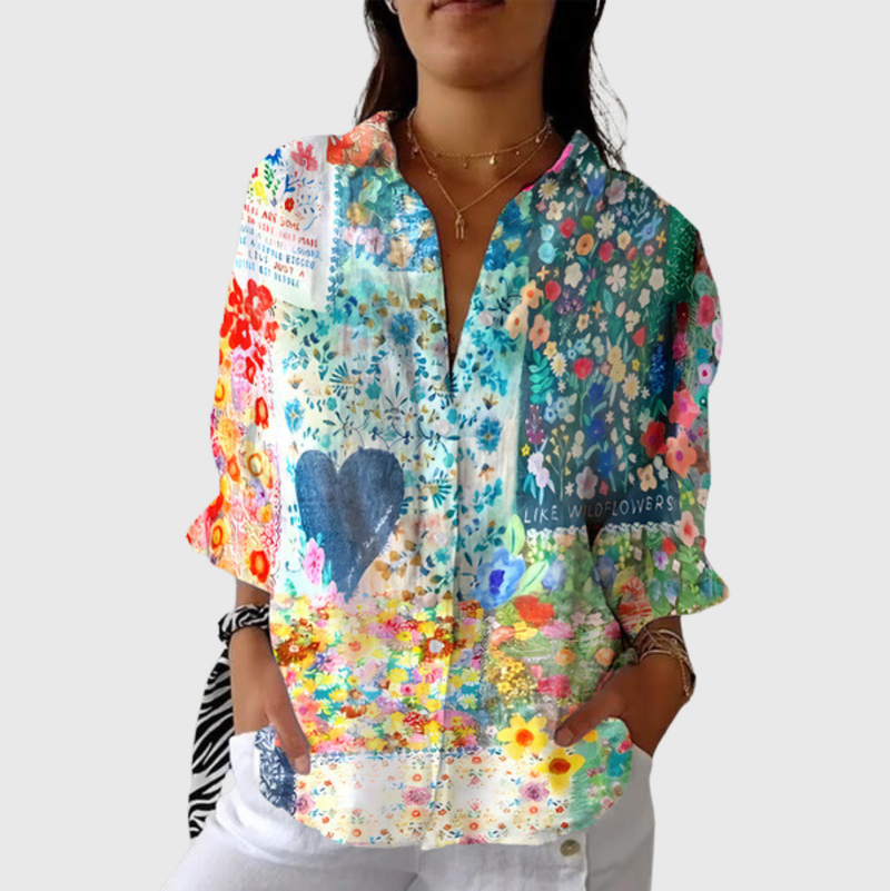 Colourful Printed Lightweight Blouse — Style 13