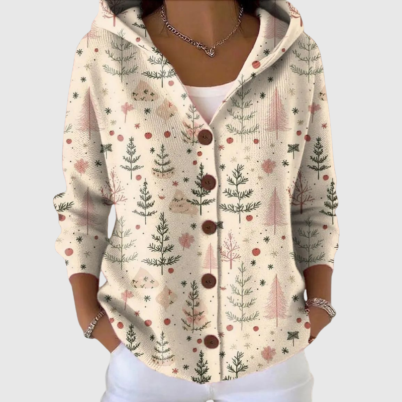 Knit Hooded Cardigan — Style 1