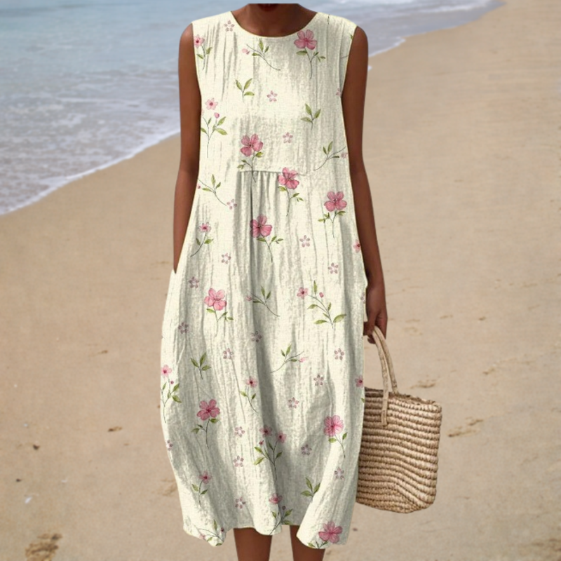 Sleeveless Summer Dress, Comfortable Fit — Style 14
