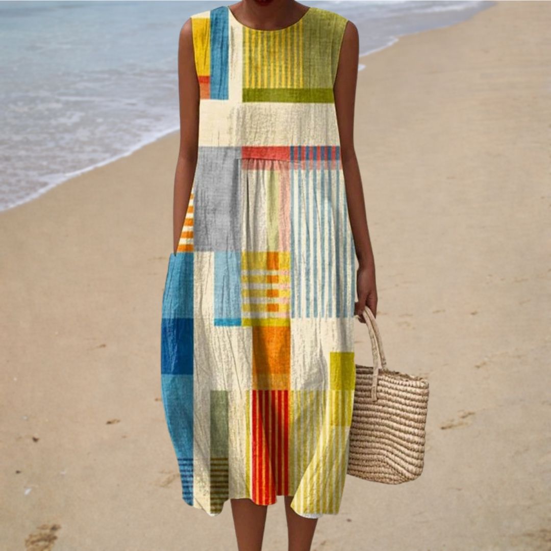 Sleeveless Summer Dress, Comfortable Fit — Style 19