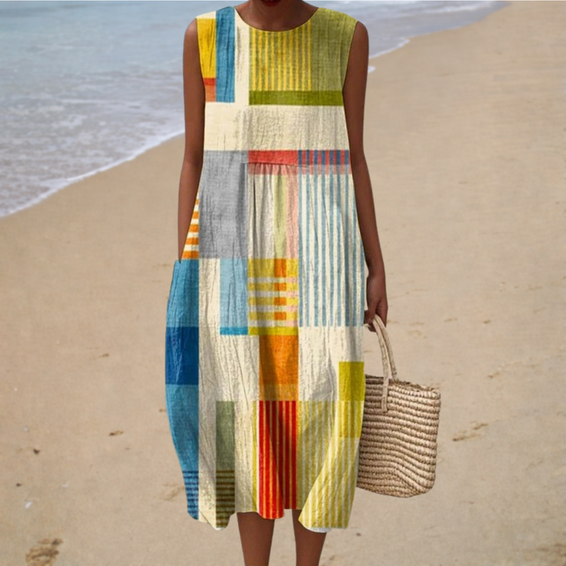 Sleeveless Summer Dress, Comfortable Fit — Style 19