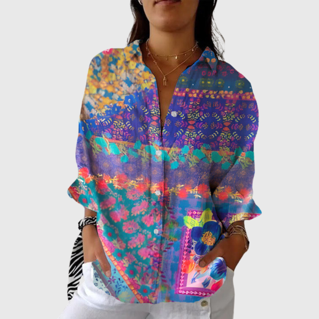 Colourful Printed Lightweight Blouse — Style 14