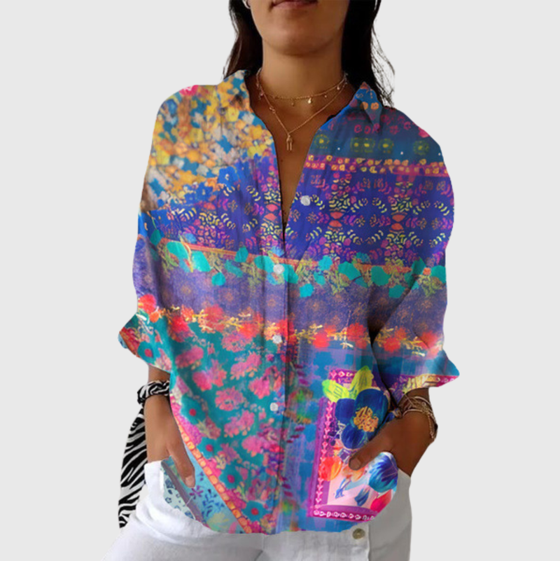 Colourful Printed Lightweight Blouse — Style 14