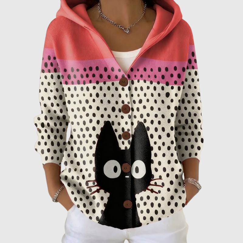 Knit Hooded Cardigan — Style 3