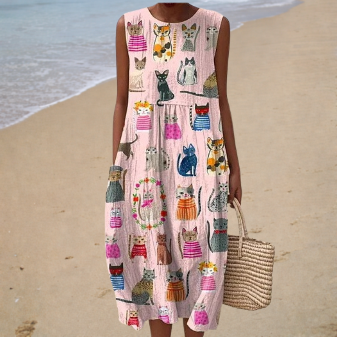 Sleeveless Summer Dress, Comfortable Fit — Style 3