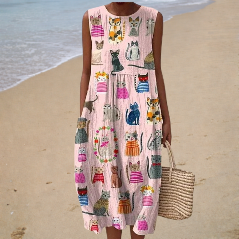 Sleeveless Summer Dress, Comfortable Fit — Style 3
