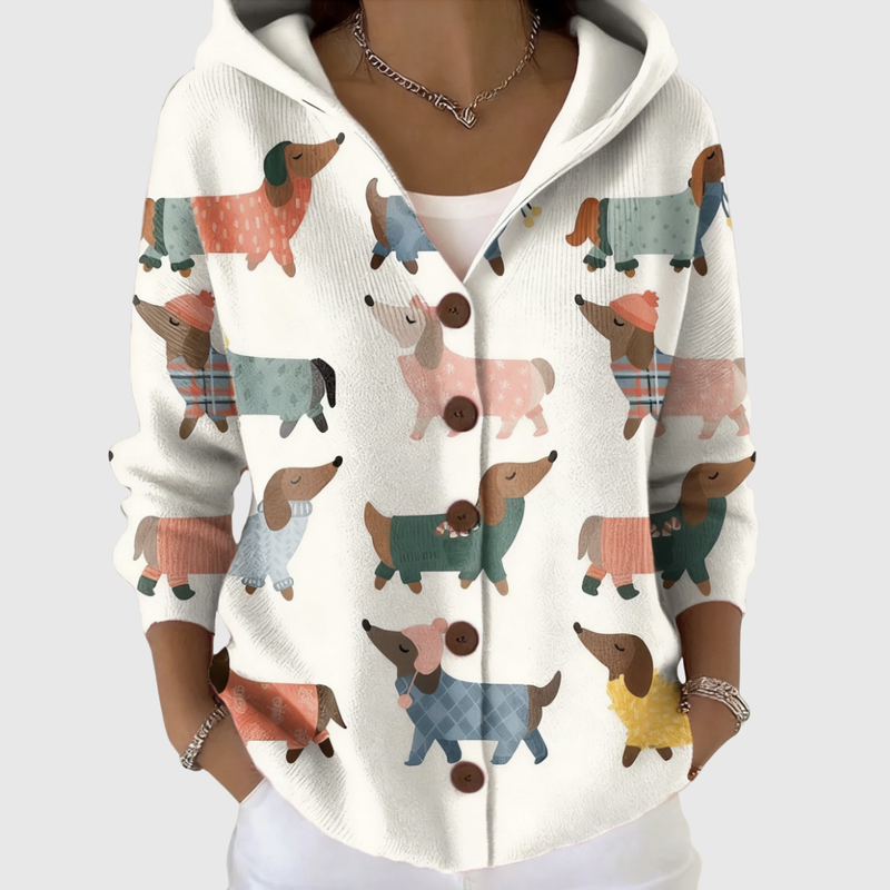 Knit Hooded Cardigan — Style 2