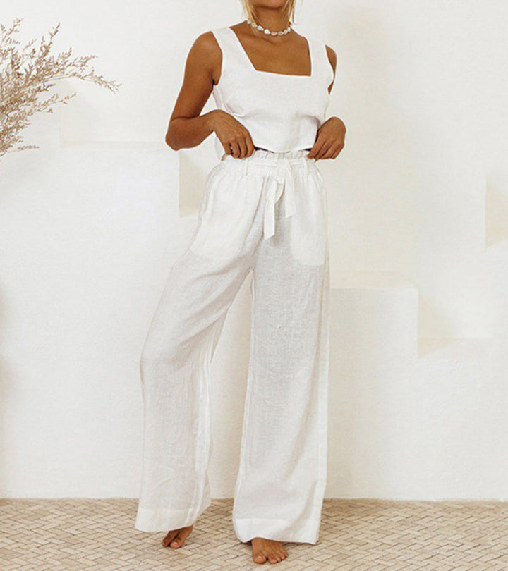 Megan | Minimalist Top & Flare Trouser Set
