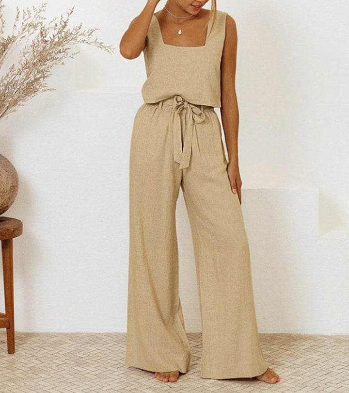 Megan | Minimalist Top & Flare Trouser Set