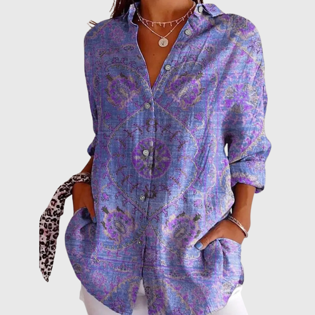 Colourful Printed Lightweight Blouse — Style 17