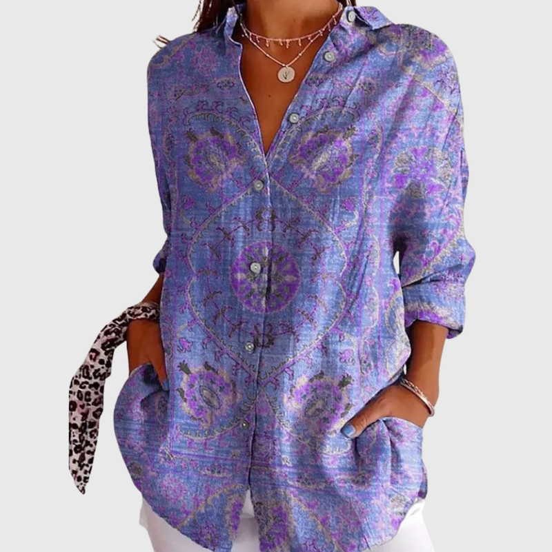 Colourful Printed Lightweight Blouse — Style 17