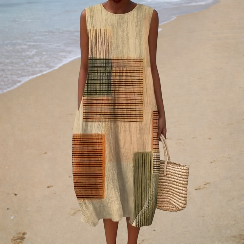 Sleeveless Summer Dress, Comfortable Fit — Style 12