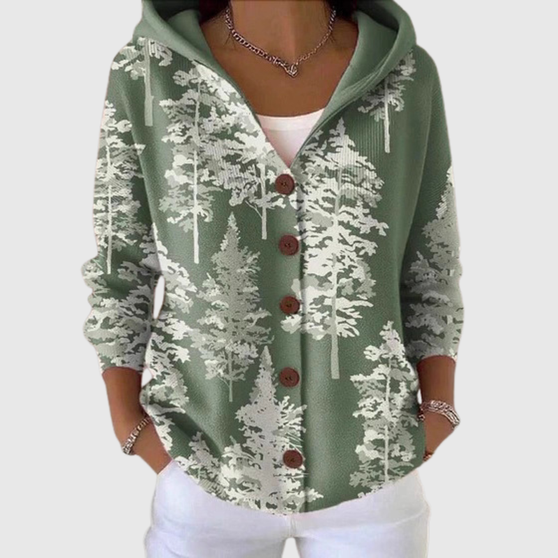 Hooded Knit Cardigan — Style 2
