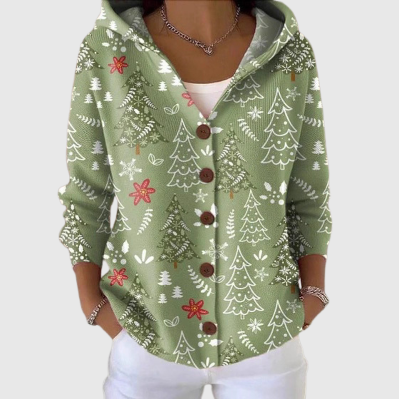 Hooded Knit Cardigan — Style 1