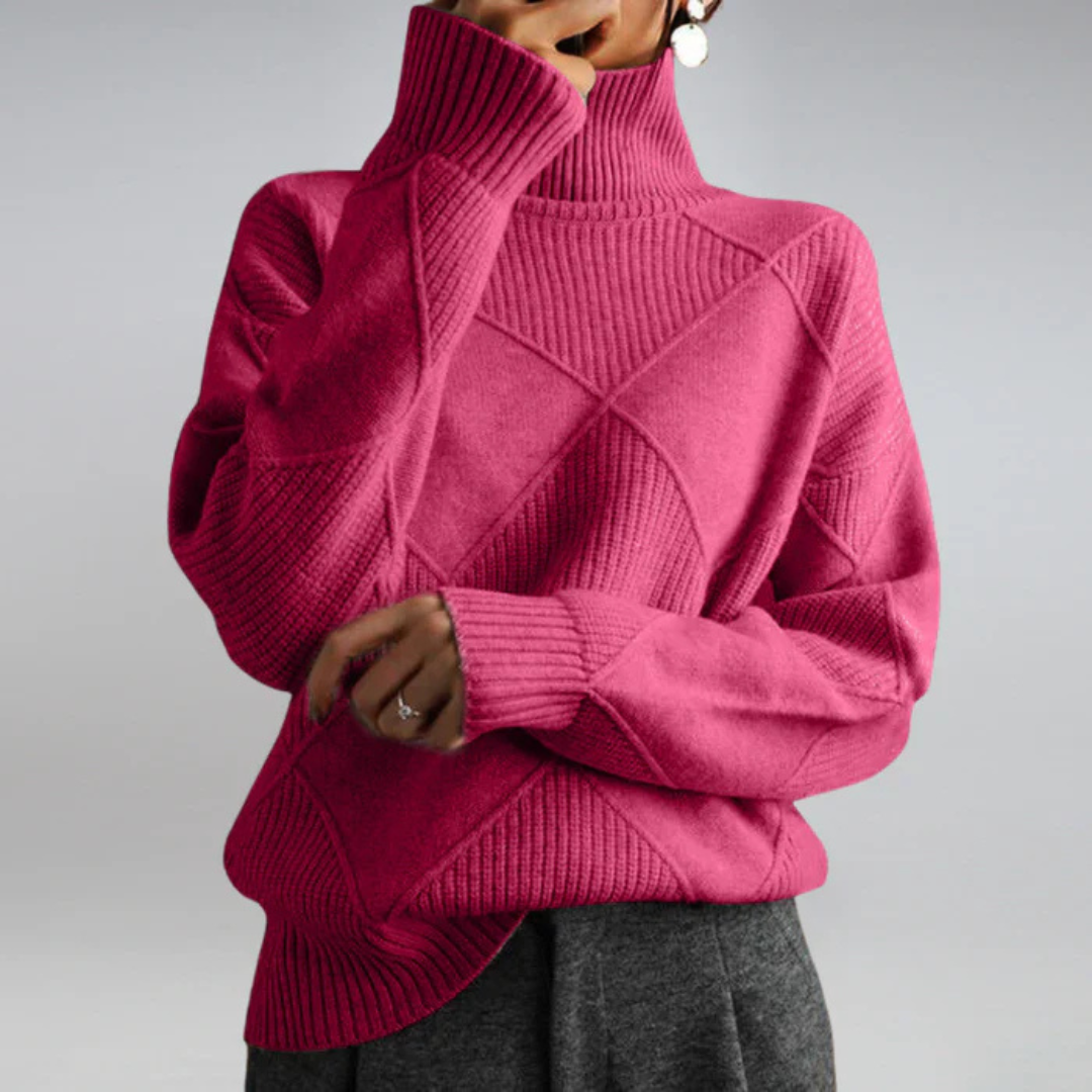 Lauren | Luxurious Standing-Collar Cashmere Jumper
