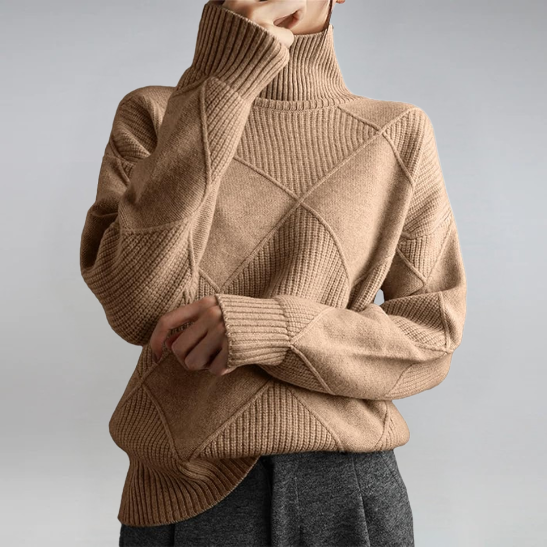 Lauren | Luxurious Standing-Collar Cashmere Jumper