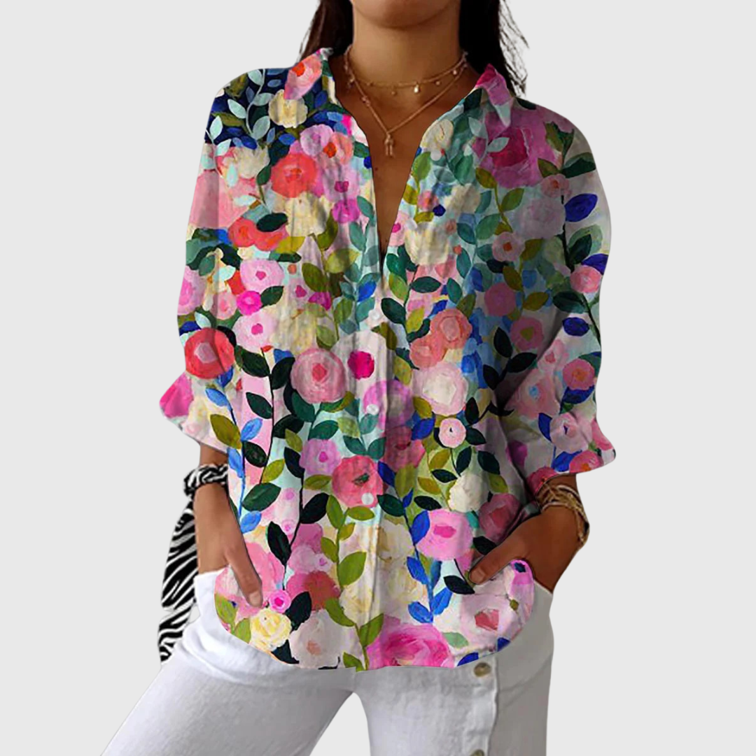 Colourful Printed Lightweight Blouse — Style 29