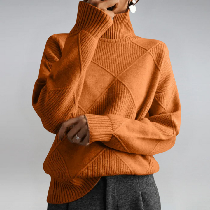 Lauren | Luxurious Standing-Collar Cashmere Jumper