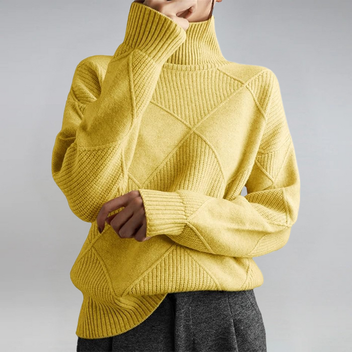 Lauren | Luxurious Standing-Collar Cashmere Jumper