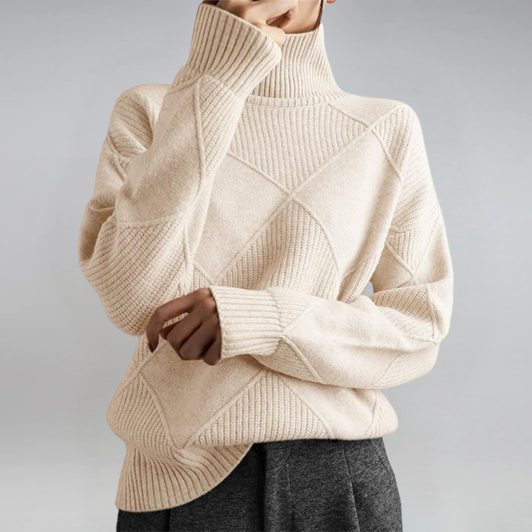 Lauren | Luxurious Standing-Collar Cashmere Jumper