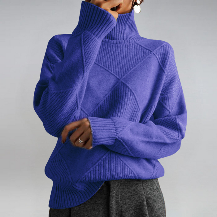Lauren | Luxurious Standing-Collar Cashmere Jumper